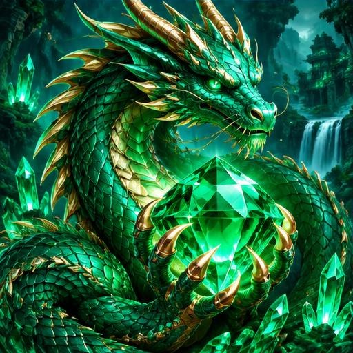 Dragonul de smarald — ilustrație